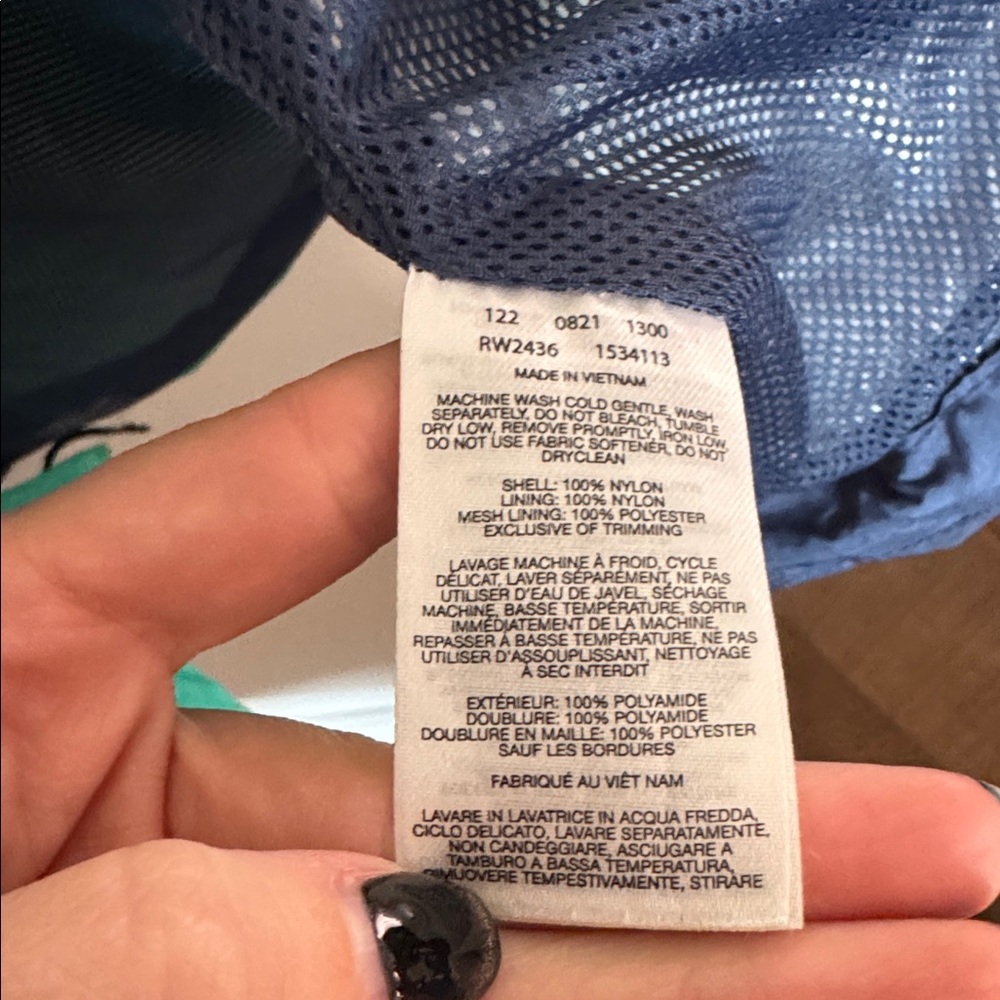 Columbia Teal and Navy Windbreaker 2X - Picture 5 of 5